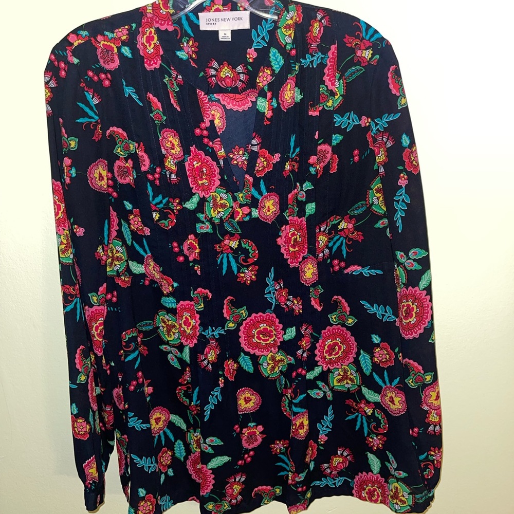 Women’s Floral Print Jones New York Sport Blouse (M)